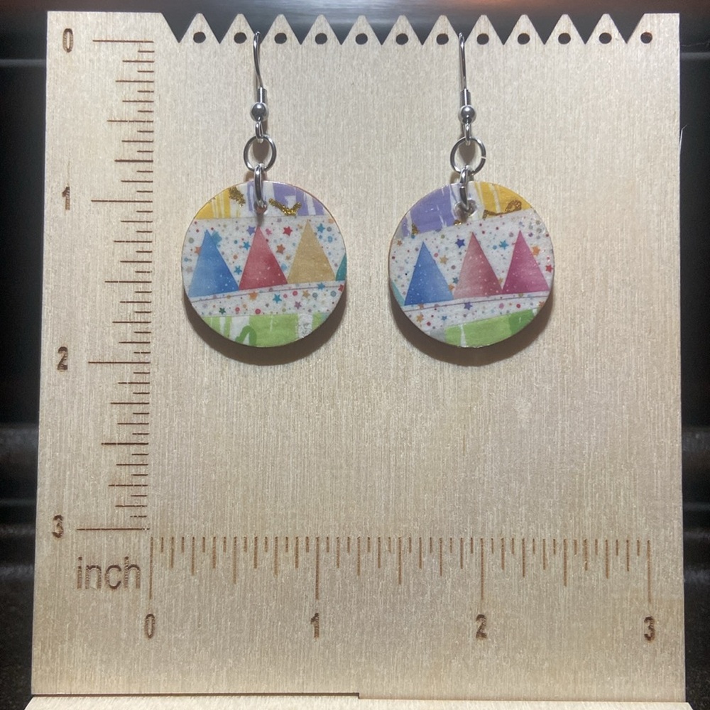 2/$15! Handmade Colorful celebratory Earrings